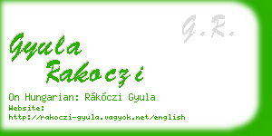 gyula rakoczi business card